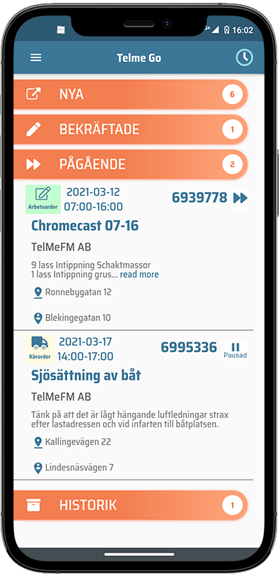 Telme app on mobile