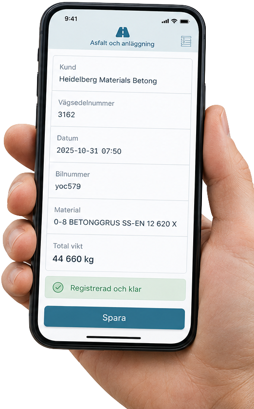 Telme Go — kvitto registrerat och klart